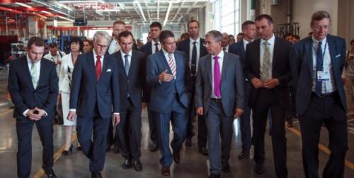 Российский завод CLAAS посетил вице-канцлер Германии Зигмар Габриэль